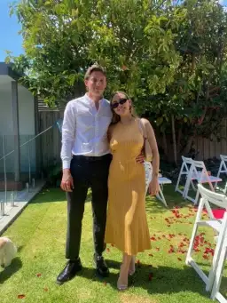 Clea Alina Rib Knit Dress in Mango Size S/ AU 8 for rent on The Volte - image 5