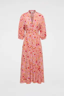 Scanlan Theodore Silk Daisy Floral Dress Peach Size AU 12 for rent on The Volte - image 4