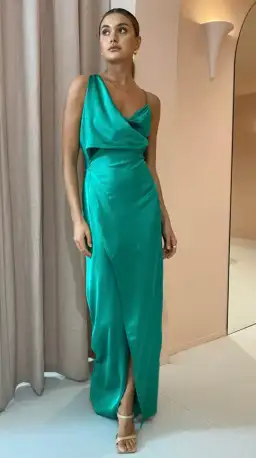 One Fell Swoop Muse Maxi Dress Cardinal Green Size 6