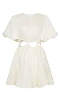 Aje Henriette Cut Out Mini Dress Ivory Size 6 for rent on The Volte - image 4