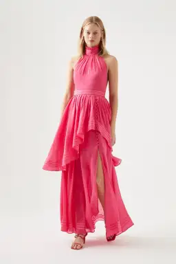 Aje Sienna Maxi Dress Pink Size AU 12