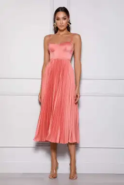 Elle Zeitoune Milan dress in watermelon Pink AU Size 16 for rent on The Volte - image 2