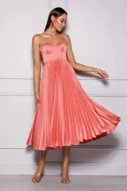 Elle Zeitoune Milan dress in watermelon Pink AU Size 16 for rent on The Volte - image 1