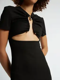 Christopher Esber Polar Orbit Tee Dress Black Size 8 / S for rent on The Volte - image 2