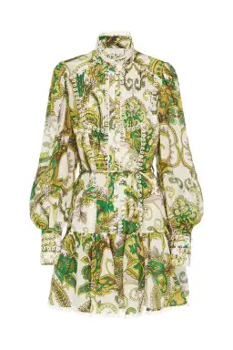 Alemais Octavia Ruffle Mini Dress Green Size 8 for rent on The Volte - image 5