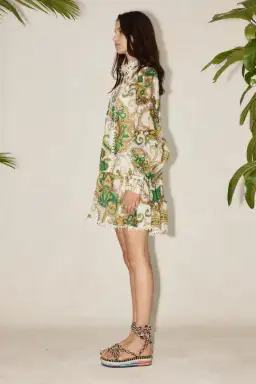 Alemais Octavia Ruffle Mini Dress Green Size 8 for rent on The Volte - image 4