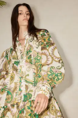 Alemais Octavia Ruffle Mini Dress Green Size 8 for rent on The Volte - image 2