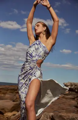 Sonya Moda Nour Paisley Floral Maxi Dress Blue Size 10 / M for rent on The Volte - image 3