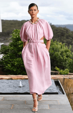 Aje Mimosa Cutout Midi Dress Size 10