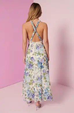 Kate Ford Mojave Braided Gown Belita Blue Size 1/AU 8 for rent on The Volte - image 4