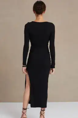 Bec & Bridge Della Vita Midi Dress in Black Size 12 / L for rent on The Volte - image 3