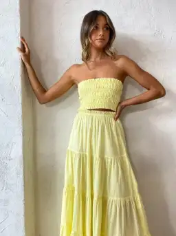 Steele Parasol Skirt & Paradise Top Set Yellow Size 6  for rent on The Volte - image 2
