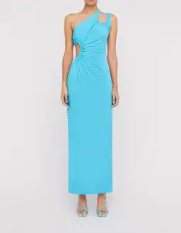 Scanlan Theodore Mercerised Cotton Dress Aqua Blue Size 8 / S for rent on The Volte - image 1