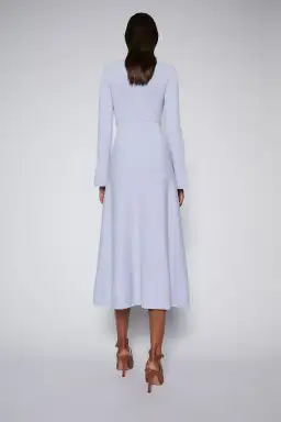 Scanlan Theodore Crepe Knit Keyhole Dress in Lilac Size S/AU 8 for rent on The Volte - image 2