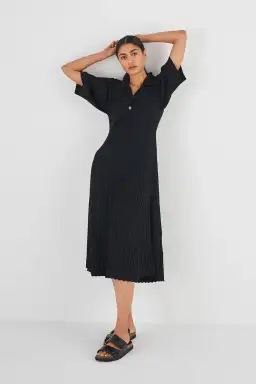 Oroton Knit Polo Dress Black Size XS/AU 8 for rent on The Volte - image 2