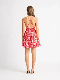 Sheike Santorini Mini Dress Red Floral Size 8 for rent on The Volte - image 2