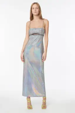 Manning Cartel Platinum Queen Slip Dress Silver Size 8
