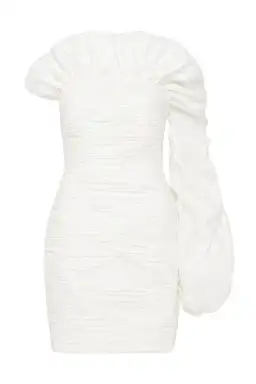 Aje Allegro Tucked Puff Dress White Size AU 10