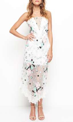 Alice McCall We are Golden Spot the Dot White Dress size 10