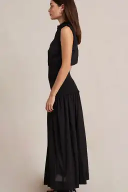 Bec & Bridge Felice Shirred Maxi Dress Black Size 8 / S for rent on The Volte - image 4