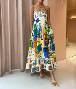 Alemais Soleil Sundress Multi Size 10 for rent on The Volte - image 1