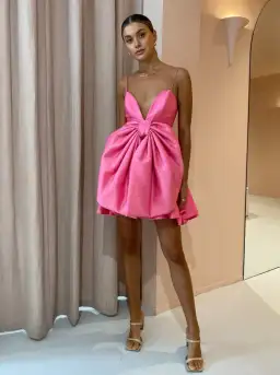 Helen O’connor Valentine Dress In Flamingo Pink Size AU 10 for rent on The Volte - image 7