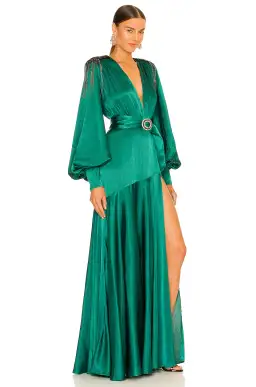 Bronx and Banco Carmen Gown Emerald Size XS / AU 6 for rent on The Volte - image 2