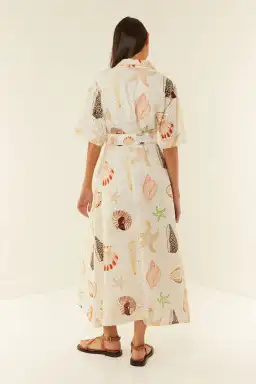 Palm Noosa Souvenir Midi Dress in Shells Size 10  for rent on The Volte - image 2