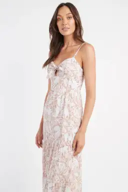 Kookai Tiered Midi Dress Brown Size AU 10 for rent on The Volte - image 2