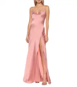 Jonathan Simkhai Satin Maxi Slip Gown in Antique Rose
Size S / Au 8