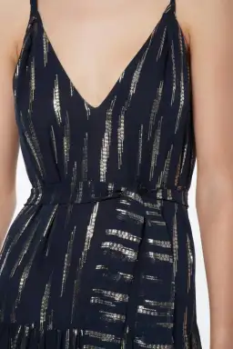 Manning Cartell Cosmic Girl Tiered Maxi Dress Navy Size 6 / XS for rent on The Volte - image 4