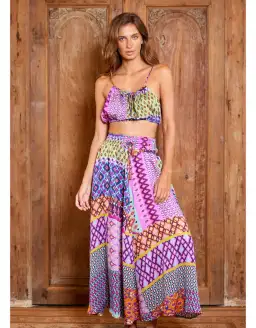 Tiger lily Utopia Skirt and Crop Set Multi Print Size 6 for rent on The Volte - image 1