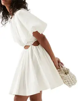 Aje Henriette Cut Out Mini Dress White Size 8 for rent on The Volte - image 2