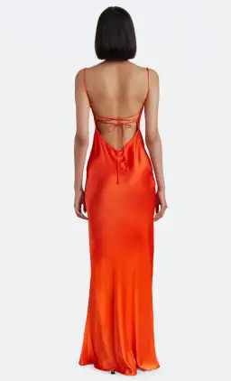 Bec & Bridge Lorelai Bias Cut Tie Cross Over Maxi Dress Fire Red Size AU 8 for rent on The Volte - image 3