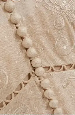 Zimmermann Bone Super Eight Embroidered Midi Dress Beige Size 1 / AU 10 for rent on The Volte - image 4