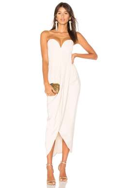 Shona Joy Nude Core 'U' Bustier Draped Dress Ballet for rent on The Volte - image 1