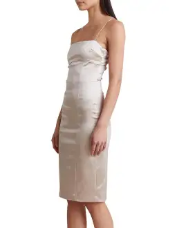 Bec & Bridge Champagne Heathers Midi Dress Beige Size 4 / AU 8 for rent on The Volte - image 2