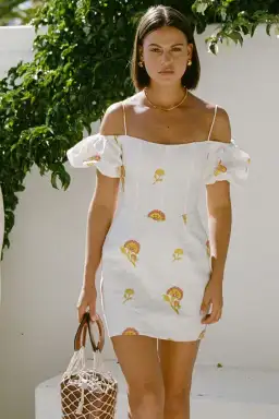 Sabo Skirt Loretta Dress White Size AU 8 for rent on The Volte - image 1