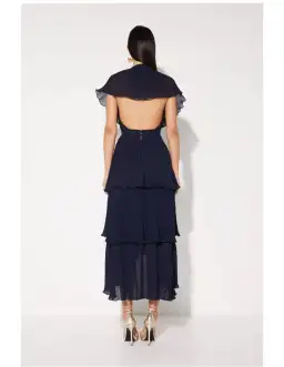 Mossman Slice of Heaven Midi Dress Navy Size AU 8  for rent on The Volte - image 2