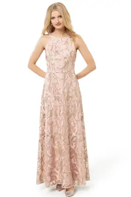 Review Until Forever Maxi Dress Blush Size AU 8