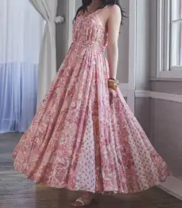 Hemant & Nandita Suki maxi dress pink size 12 for rent on The Volte - image 1