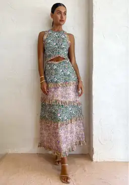 Kate Ford Zouina Dress Multi Floral Size 10 for rent on The Volte - image 3