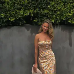 Bec & Bridge Heidi Midi Dress Orange Size AU 10 for rent on The Volte - image 2