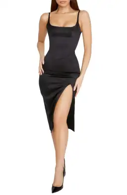 House of CB Casimira Satin Corset Midi Dress Black Size Au 8 for rent on The Volte - image 4