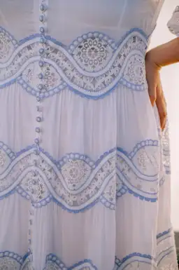 Zimmermann Cira Tiered Trimmed Dress White Size AU 16 for rent on The Volte - image 2