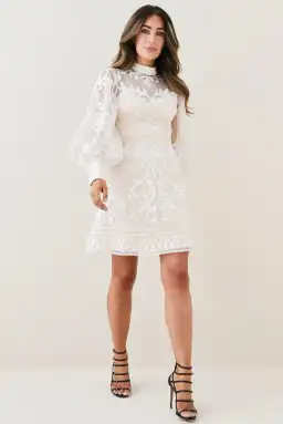 Lydia Millen Baroque Applique mini dress size 12 for rent on The Volte - image 1