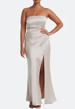 Bec & Bridge The Dreamer Strapless Maxi Dress in Sand Size 10 / M for rent on The Volte - image 1