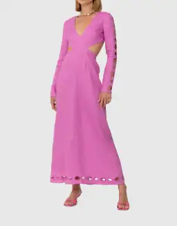 The Wolf Gang La Joya Cut Out Maxi Dress Pink Size M / AU 10 for rent on The Volte - image 1