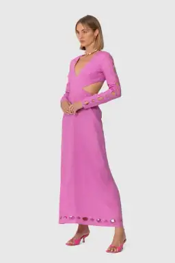 The Wolf Gang La Joya Cut Out Maxi Dress Pink Size M / AU 10 for rent on The Volte - image 2