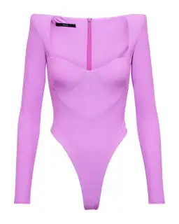Alex Perry Reese Bodysuit and Logan Ruched Mini Skirt Set Pink Size XS / Au 6 for rent on The Volte - image 4
